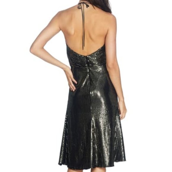 Dress the Population Gold Zherra Sequin Midi Dress - Picture 2 of 11